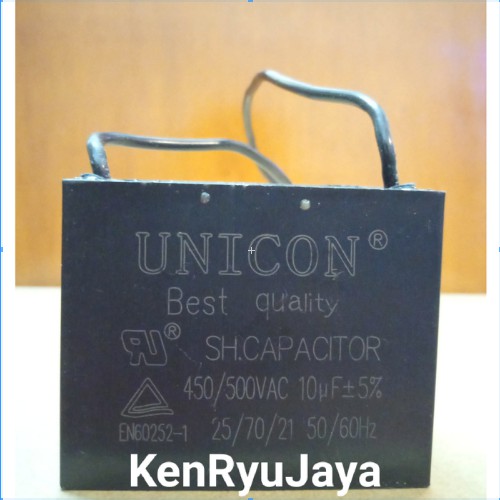 Kapasitor Kotak 10uf 450/500 VAC  Kabel UNICON