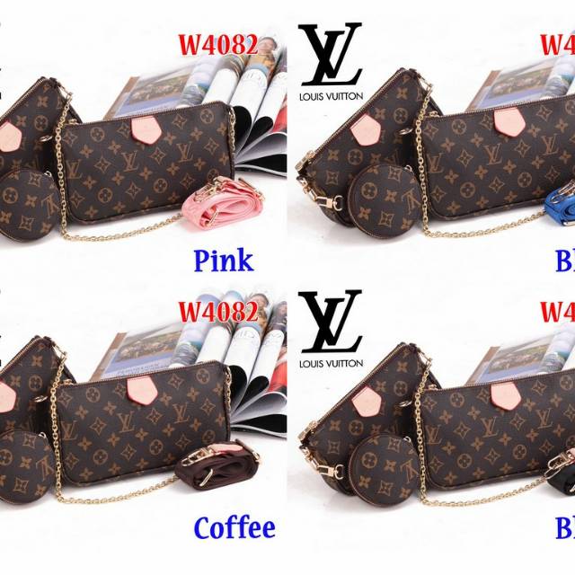 *Bag Multi Pochette LV W4082*
Bahan   : Waterprof 
Kualitas Semi Premium
Ukuran  : 22cm x 4cm x 14cm