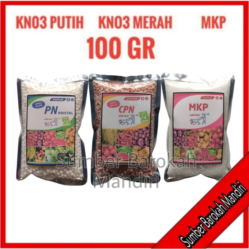 Pupuk KNO3 Putih - KNO3 Merah - MKP Pak Tani  100 gr