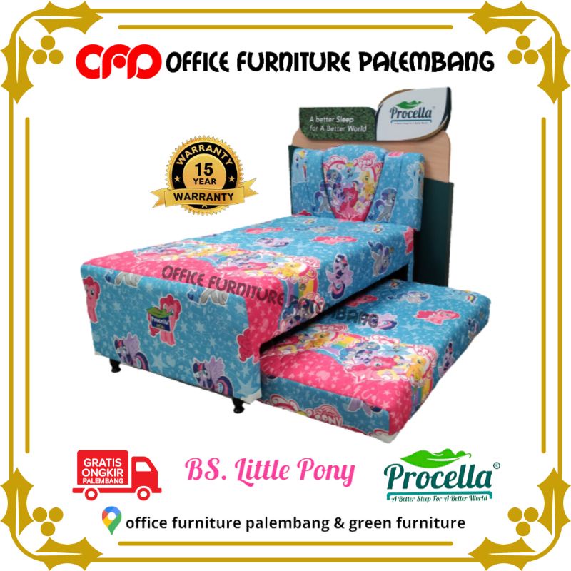 spring bed sorong anak 2in1 bed sorong bed dorong procella little pony