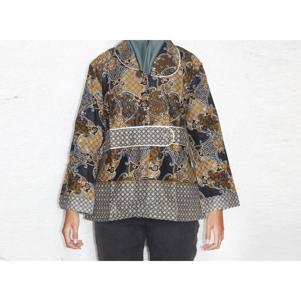 Blouse Batik Wanita I Blus Batik I Blus Kerja Wanita Batik Deepa-SIZE L