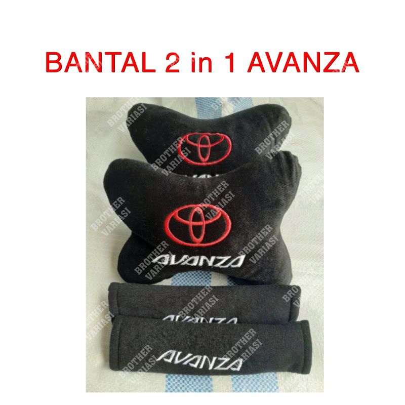 Bantal 2 in 1 Senderan Leher Mobil Avanza Xenia Car Set