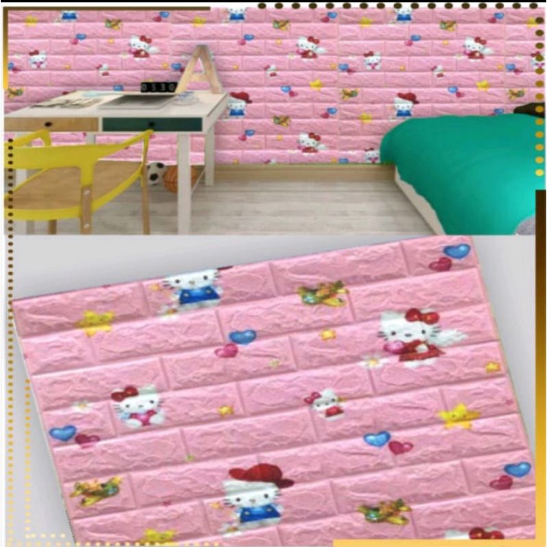 Wallpaper Dinding 3D foam motif anak karakter/wallsticker dinding foam tebal