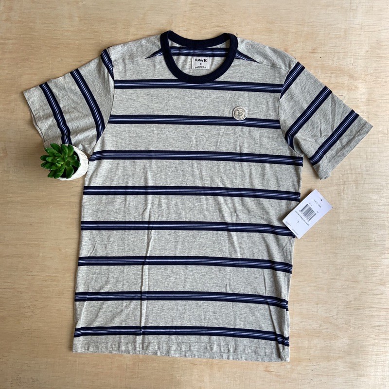 hurley kaos baju striped original 100% sale