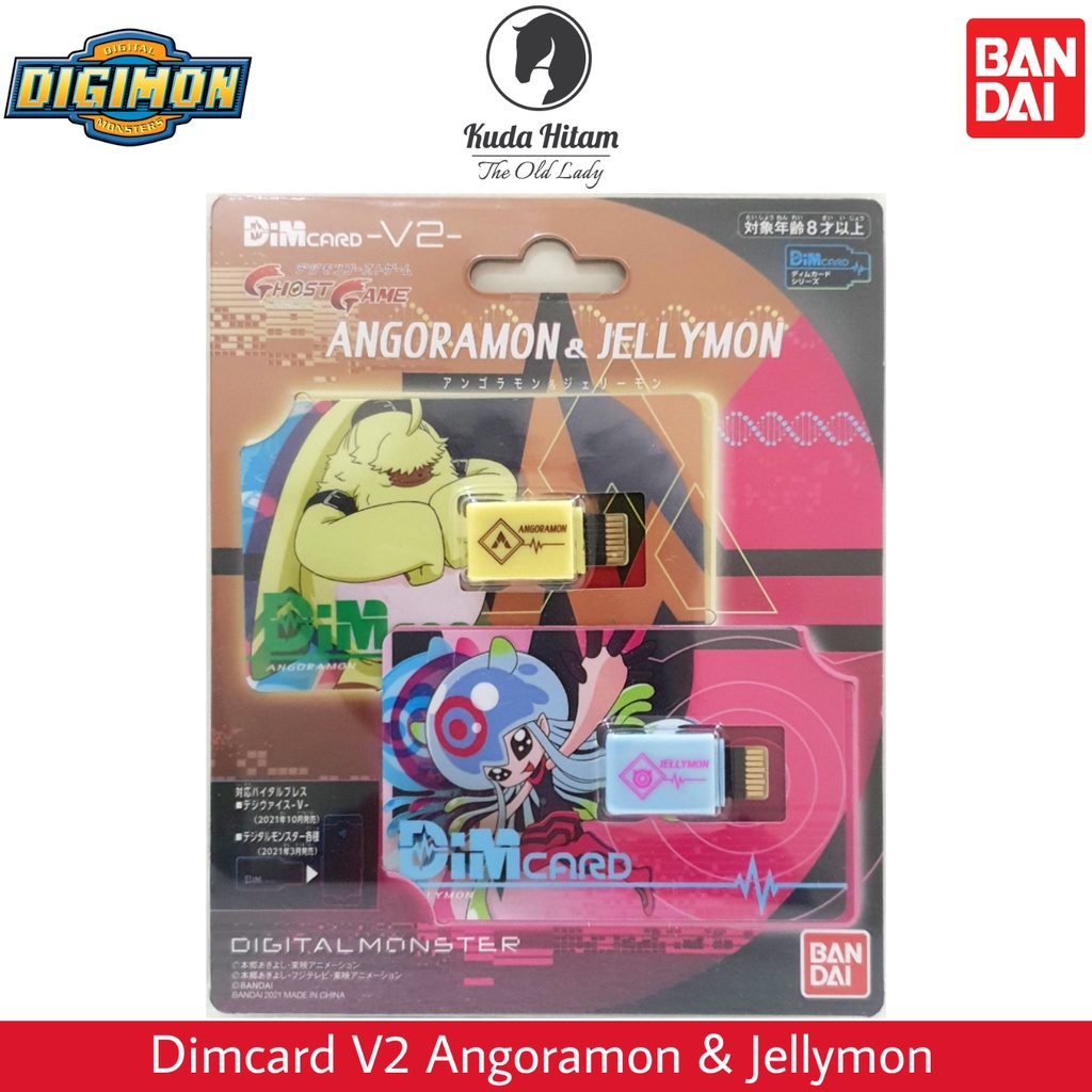 Bandai Digimon Dim Card V2 Angoramon Jellymon Dimcard Vital Bracelet