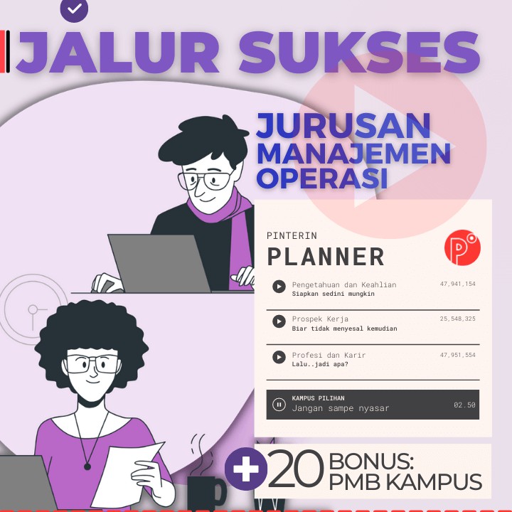 

Daily Planner Kuliah Jurusan Manajemen Operasi | Test SNMPTN-SBMPTN-UTBK Weekly Binder Loose leaf B5