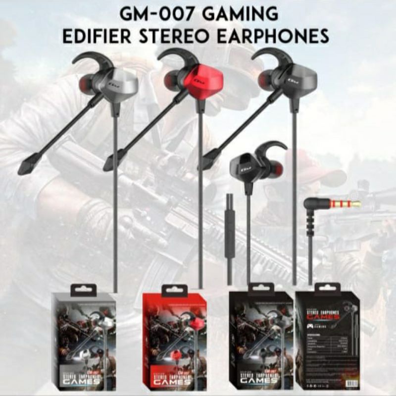 HANDSFREE HEADSET HF EARPHONE GAMING GM007 GM-007 EDIFIER STEREO