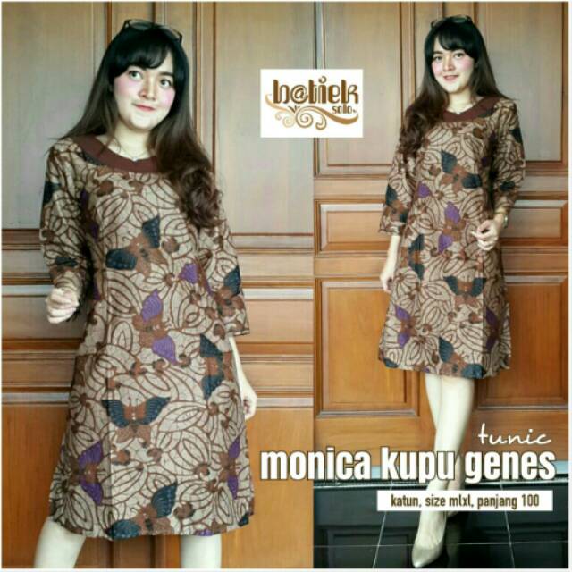 Promo Akhir Tahun !!tunik Monica Kupu Genes Tunik Murah Tunik Batik Batik Modern Batik Solo