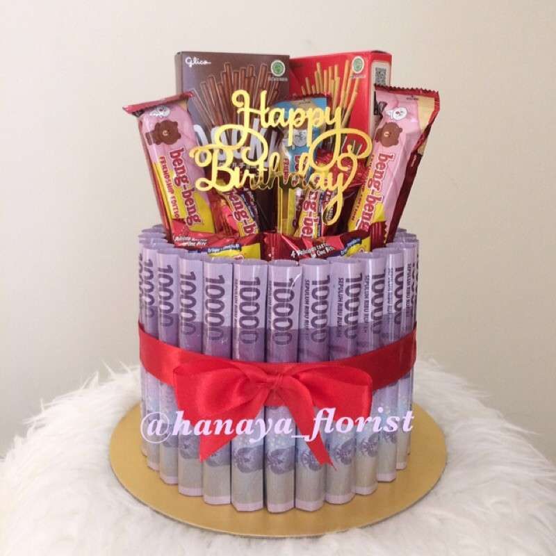 

Jasa Kue money Snack murah hadiah ulangtahun/wisuda/aniv/dll