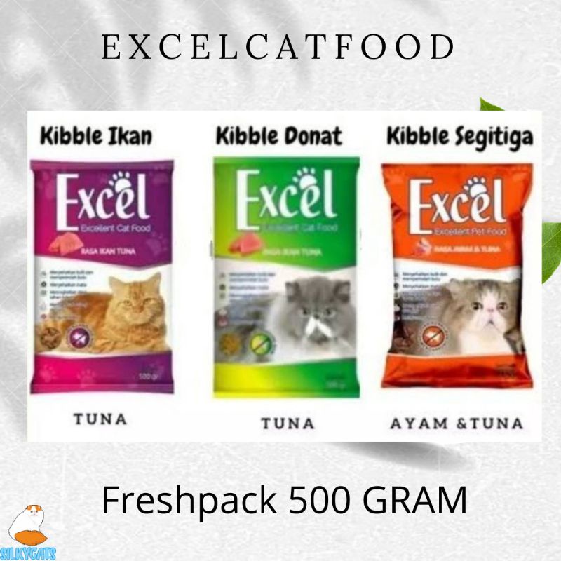 EXCEL CATFOOD FRESHPACK 500GR. Makanan kucing excel 500 gram.