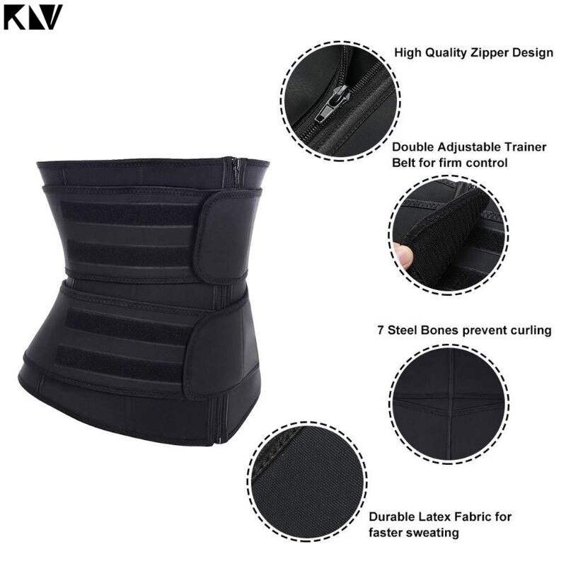 Zipper Waist Shaper Korset Melahirkan Resleting Double Strap Pelangsing Waist Trainer Stagen 2 Strap BH