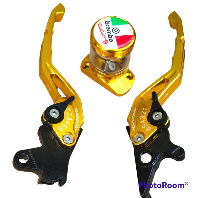 Promo paket Handle rem cnc + tutup tabung minyak rem beat karbu /beat FI 2012-2013/ beat pop non cbs