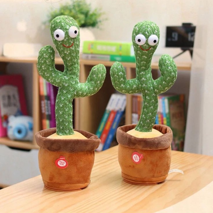 Mainan Kaktus Talking Goyang Menari Lampu dan Bicara - Cactus Dancing Doll Talking Toy