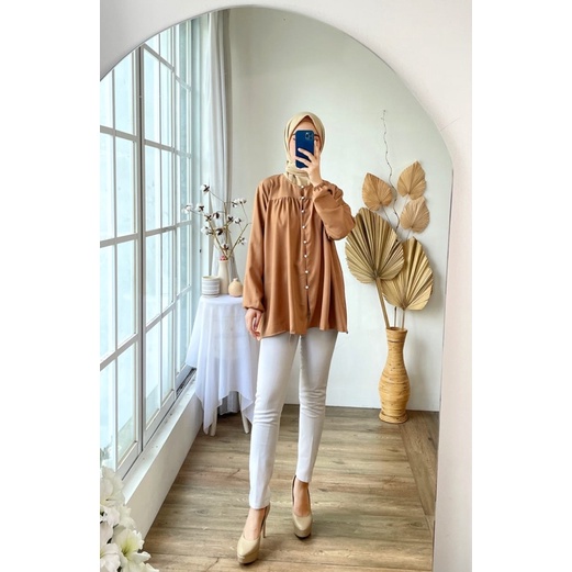 ATASAN SHAKILA 390 JUMBO BIGSIZE ATASAN KERJA NGANTOR POLOS MURAH OOTD MUSLIM STYLISH CASUAL