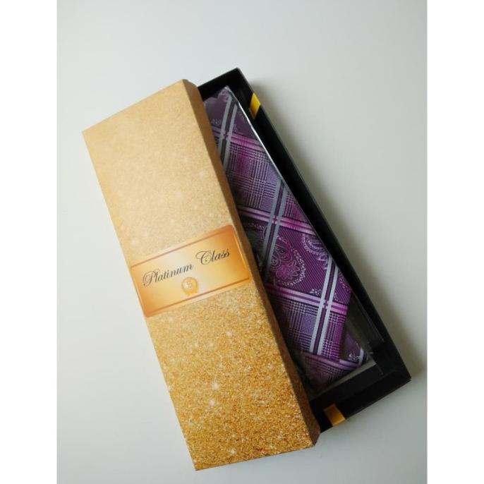 dasi batik import ungu kombinasi platinum class