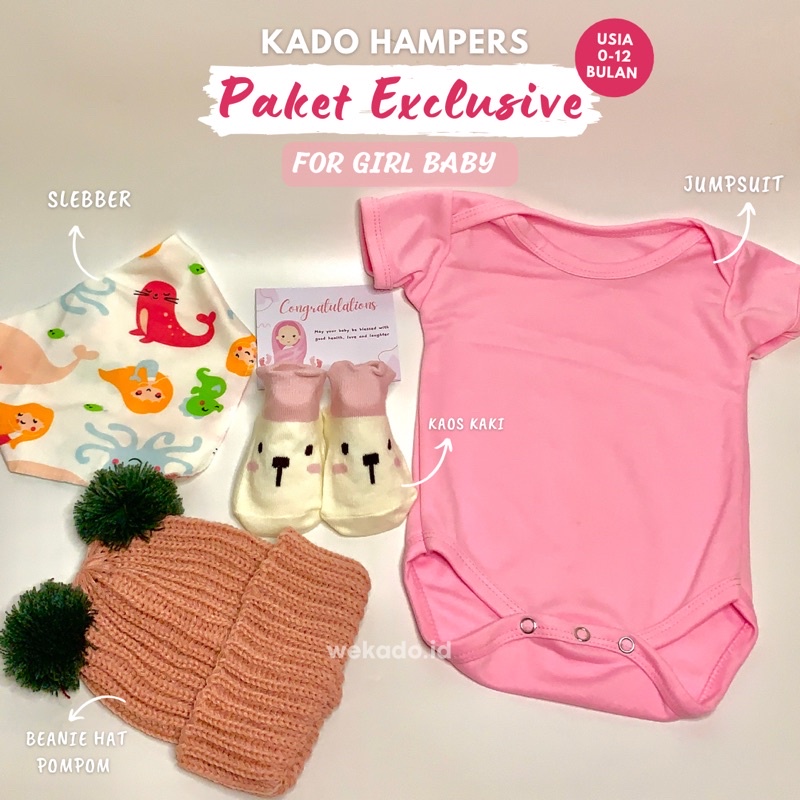 𝐖𝐄𝐊𝐀𝐃𝐎 - Hampers Kado Lahiran Bayi Cowok Cewek New Born | Baby Boy/Girl Set Gift Premium Murah