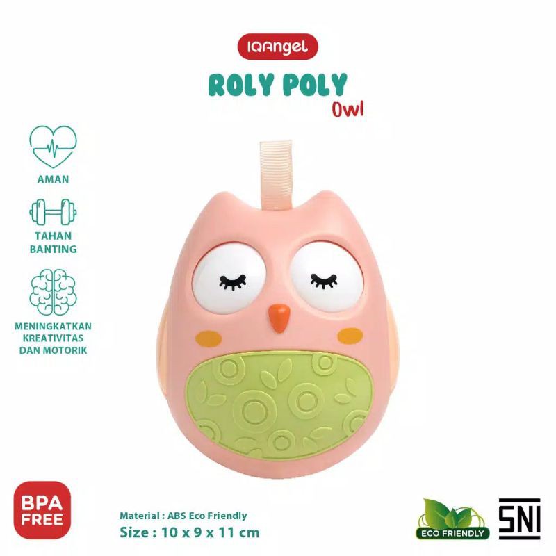 TOYS | IQ Angel Roly Poly Owl Toys / Rattle mainan Bayi / Mainan Kerincingan Bayi / iqangel