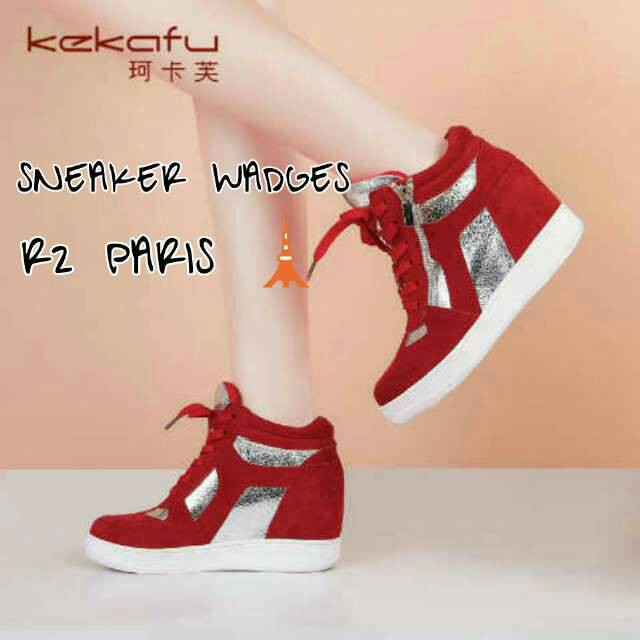 Sneakers Boots Kekafu ( merah & hitam )