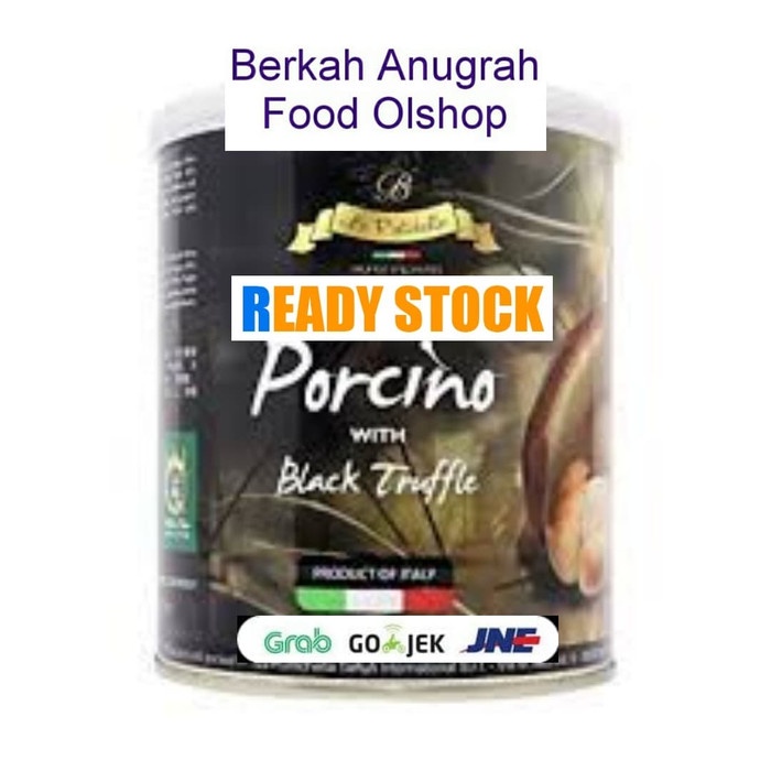 

Fchgtyani La Rustichella- Porcino With Black Truffle, Imported Porcini Mushrooms