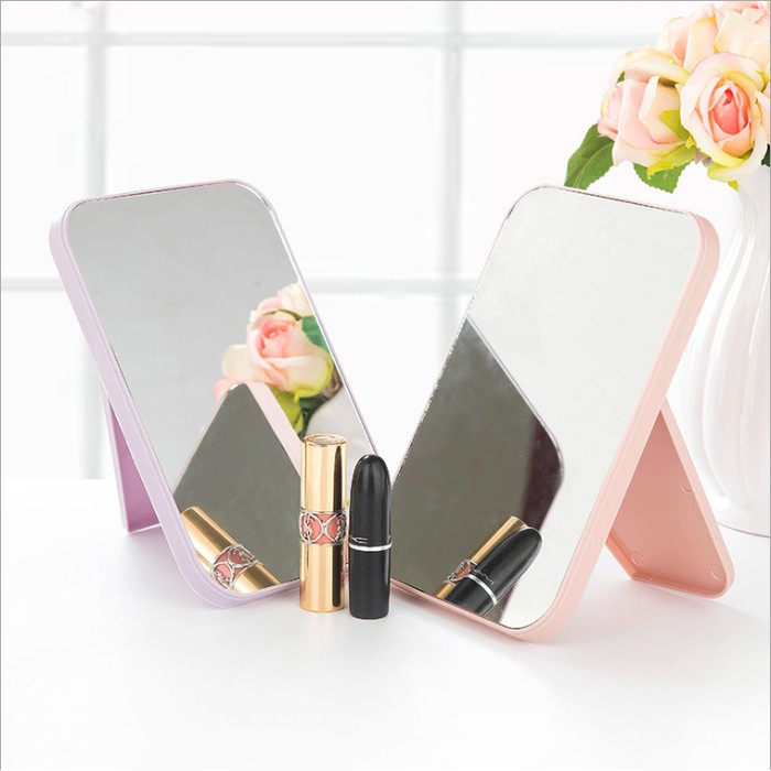 Kaca Rias MakeUp Kreatif Cermin Lipat Persegi Portable Beauty Mirror-U
