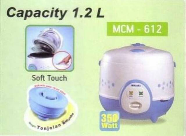 Miyako Magic cOM Warmer Plus MCM612 Rice Cooker 612 MIYAKO