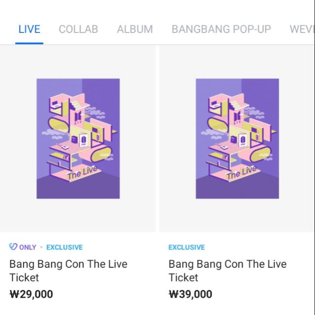 Sharing bang bang con bts tiket live
