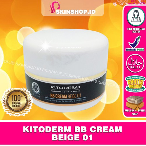 Kitoderm BB Cream Beige 01 10gr Original / Alas Bedak Warna Beige BPOM Aman