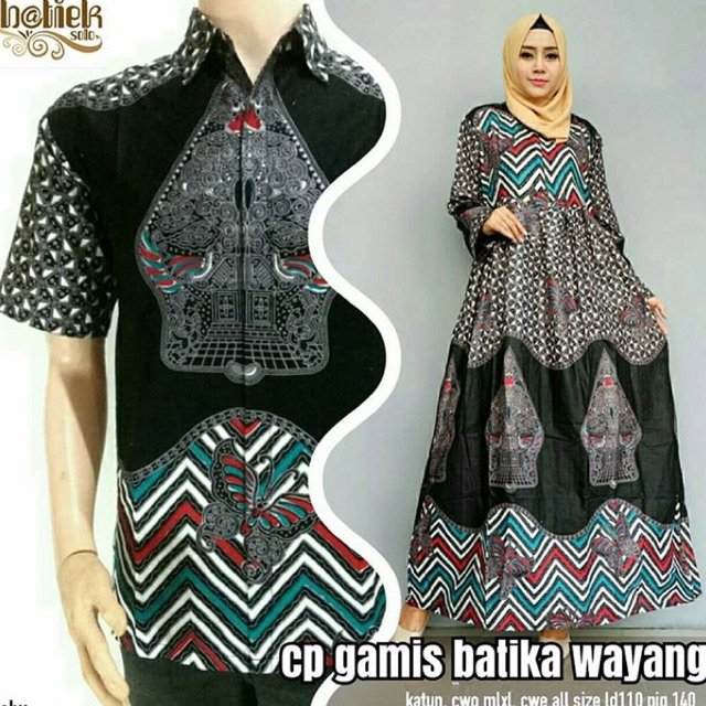 BATIK SARIMBIT COUPLE PASANGAN BAJU PESTA MOTIF GUNUNGAN LAWASAN HITAM PUTIH MONOKROM GAMIS