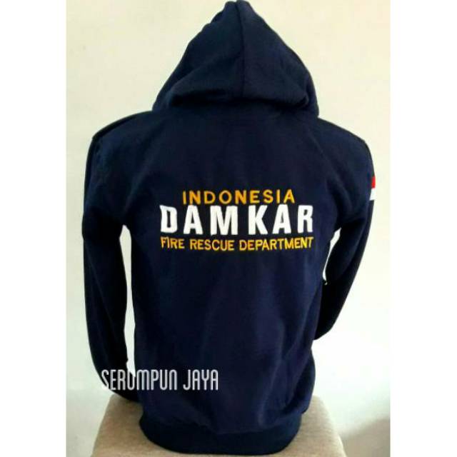 JAKET DAMKAR NAVY - SWEATER DAMKAR - HOODIE DAMKAR FULL BORDIR