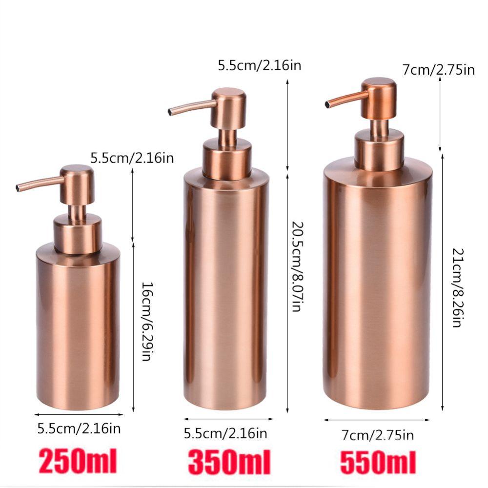 Dispenser Sabun Nanas Perlengkapan Kamar Mandi Reusable Rose Gold Silinder Hand Sanitizer Bottle