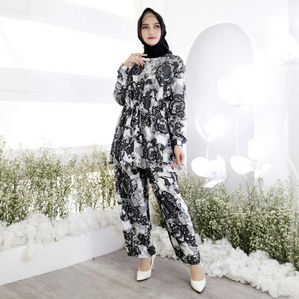 BAJU SETELAN MUSLIM WANITA LODIE MATT RAYON REAL PIC