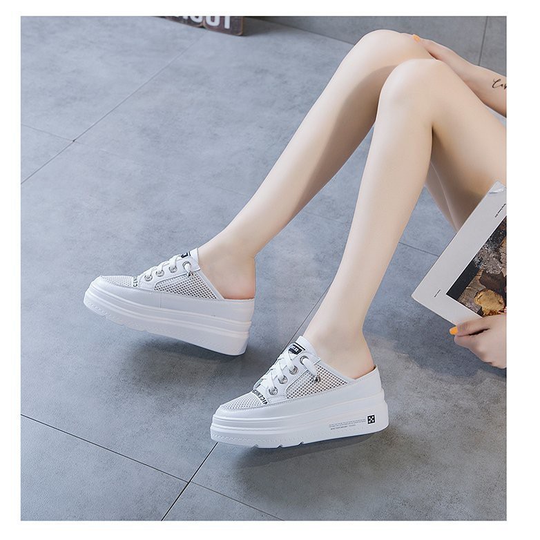 Sepatu Sandal Fashion Wanita Putih Import Cantik Sepatu Sendal Cewek Korea Murah SD-041