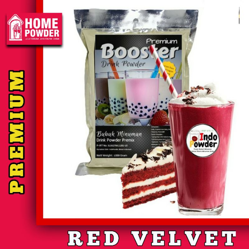 

Bubuk minuman Powder Booster Premium rasa Red Velvet 1kg Premium spesial cafe dan resto