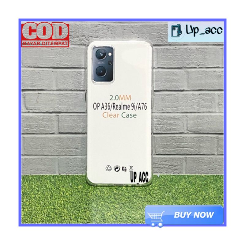 OPPO RENO 8T 7 5G 7Z A16K A17K A36 A76 A96 5G REALME 9i Clear Case Bening 2.0MM Tebal Case Crystal Silikon Soft Case Protector Kamera