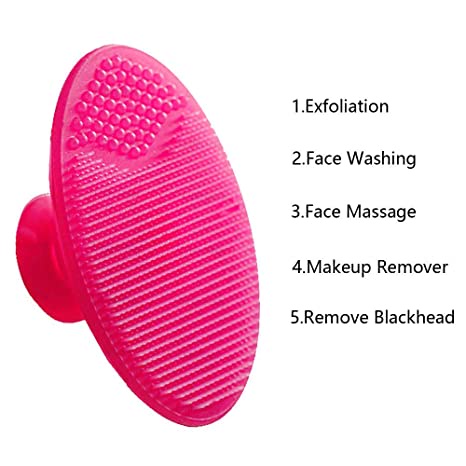 Mini Massage Waterproof Face Cleansing Brush  /Silicone Baby Bath Massage Pad /Face Skin Cleaner Pore Deep Cleansing Brushes / Shower Scrub Tool