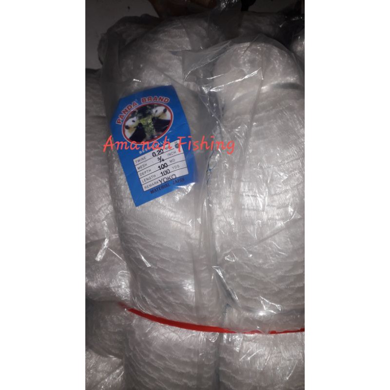 Jaring ikan atau bahan jala ukuran dari 3/4 smpaidengan senar 0.20-100×100 yard yoko 2x93 Meter