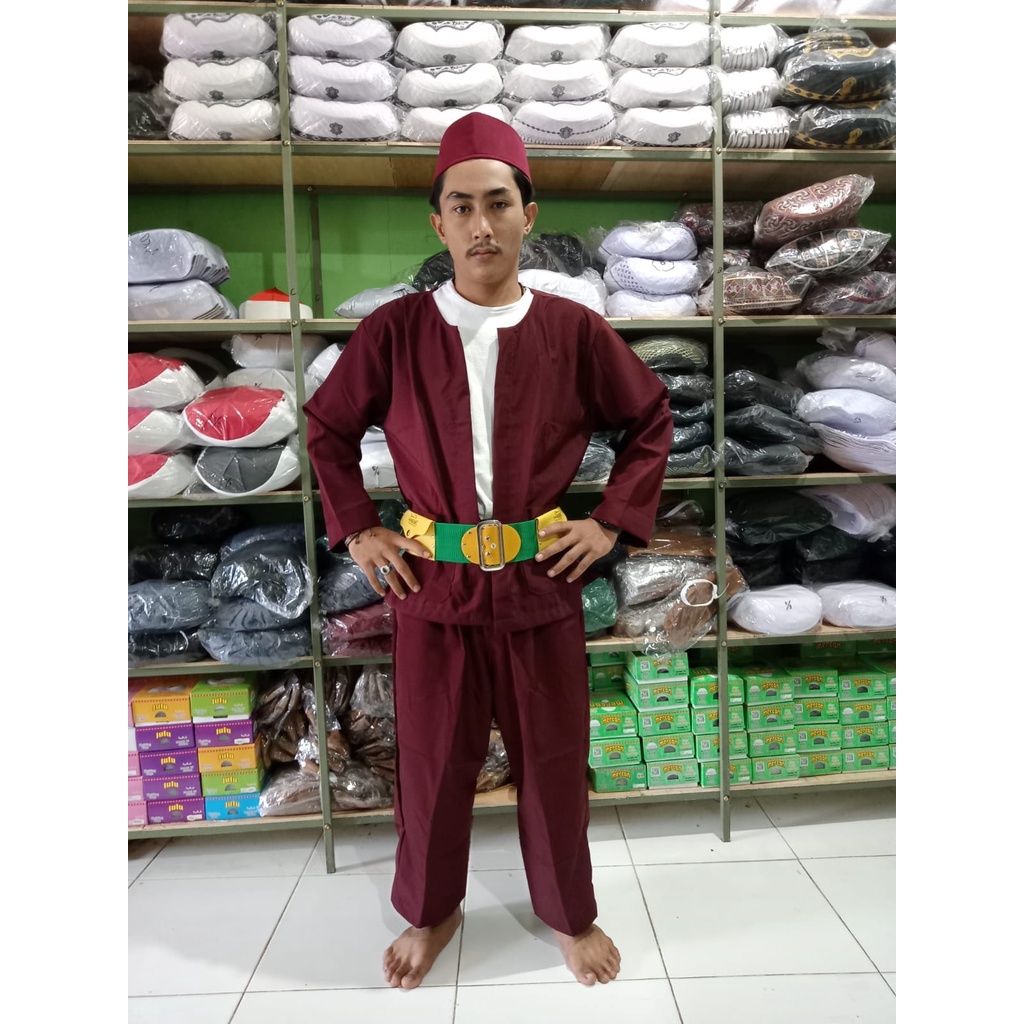 Baju Pangsi XXL Sabuk Dan peci Lengkap