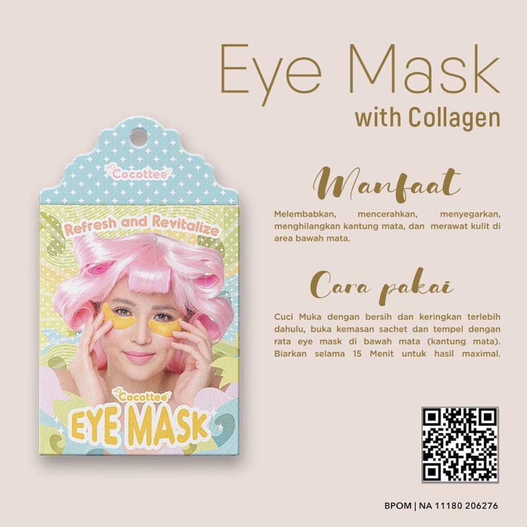 KINDSTORE❤ | READY JKT COCOTTEE EYE MASK WITH COLLAGEN CRYSTAL-MASKER MATA BPOM