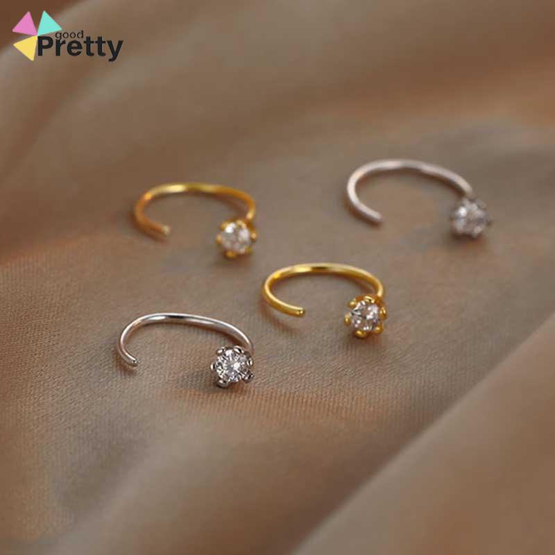 Anting Zirkon Temperamen Fashion Wanita Tidur Gratis Melepas Anting-Anting Trendi Yang Indah - PD