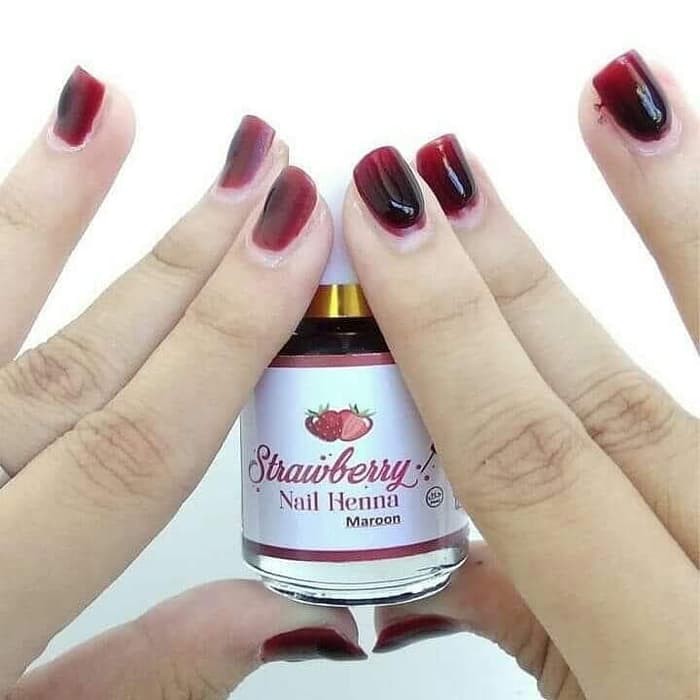 Strawberry Nail Henna / Kutek Halal Hena BPOM Original