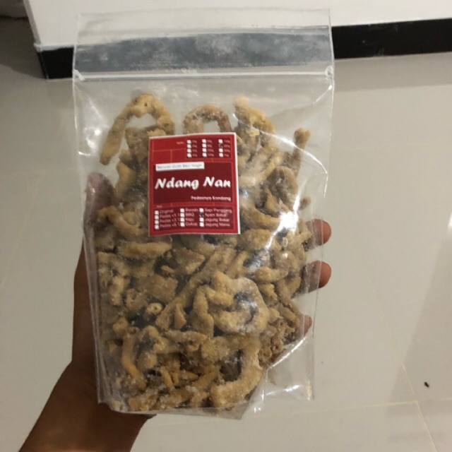 

250g Usus Ayam Crispy Enak Renyah Gurih Pedas Asin Kriuk Camilan Keluarga