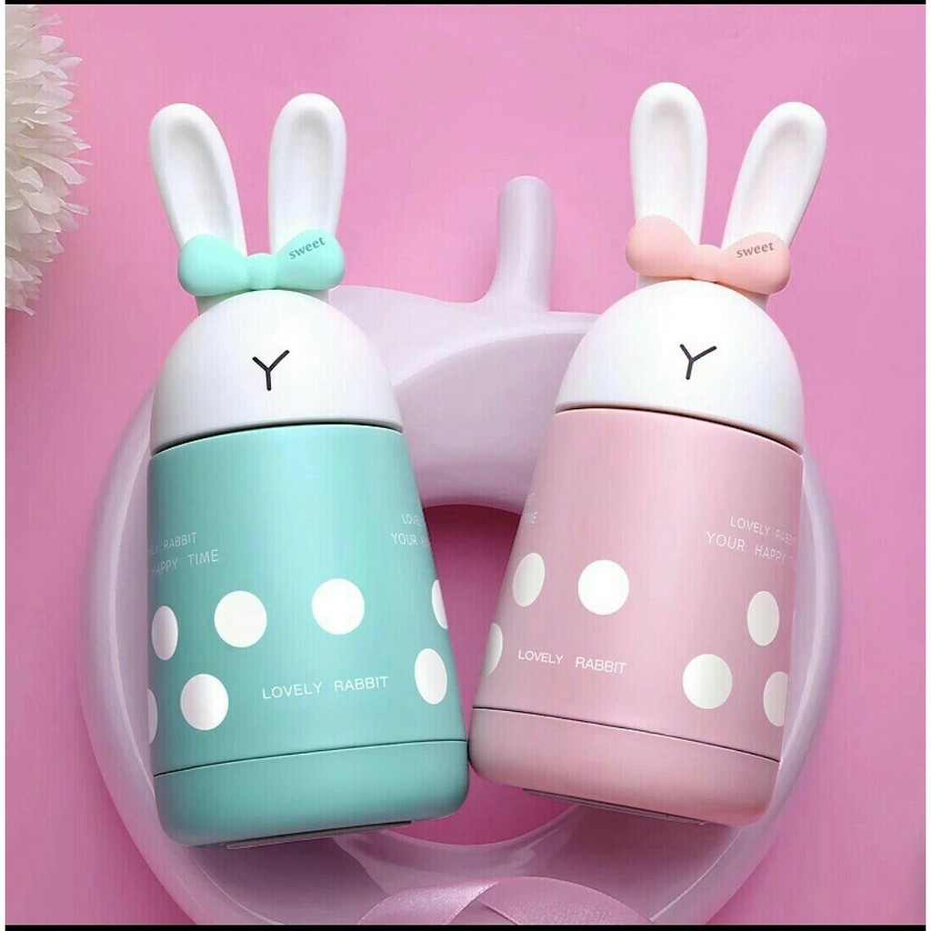 Termos Stainless Steel Anti Karat Termos Magic Rabbit Botol Warmer Biru Shopee Indonesia