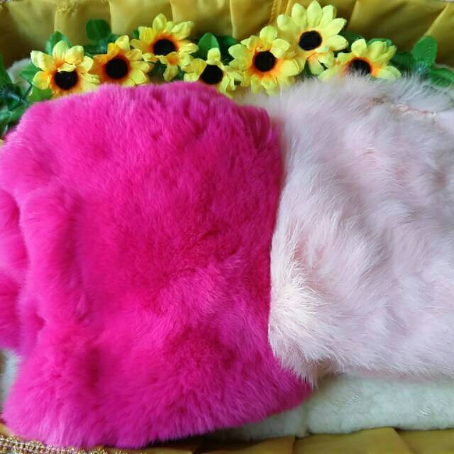 Bahan bulu/Bulu asli kelinci/Fur Bulu uk 8x10cm