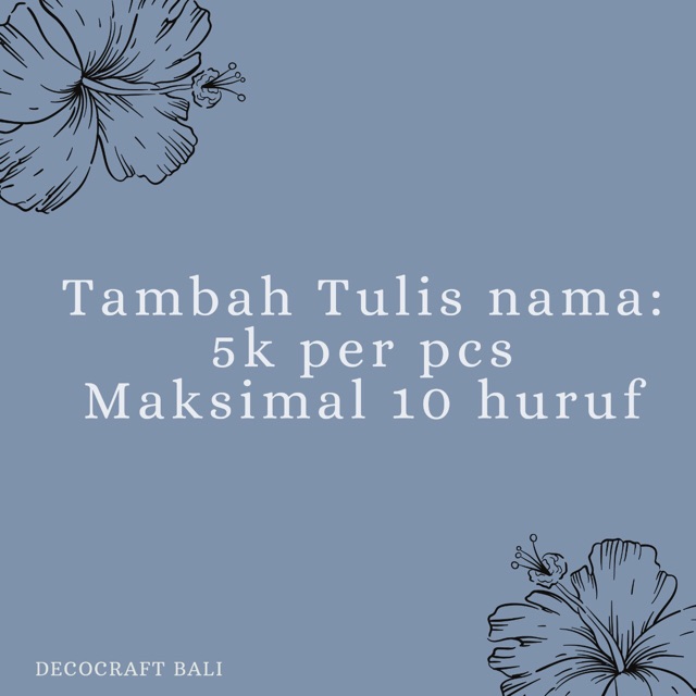 

Tambah tulis nama KEBEN (Bukan untuk Bordir di Baju)