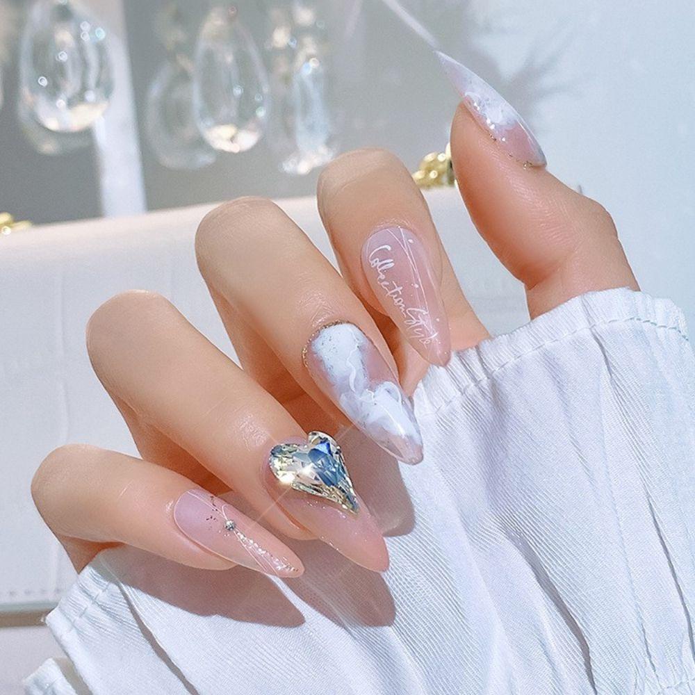 AUGUSTINA Agustina Wanita Kuku Charms Fashion Gadis Droplet Bentuk Kuku Kecantikan Manicure Aksesoris DIY Bahan Kuku 3D Dekorasi Kuku