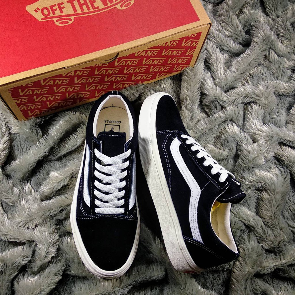  SEPATU  VANS  OLDSKOOL OG BLACK WHITE IVORY PREMIUM DT BNIB 