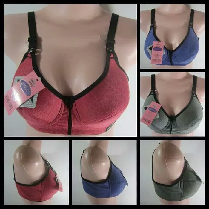 Bra BH Jumbo Big Size Wanita Perempuan tanpa kawat Queenie Misty bisa COD Fia Shop48