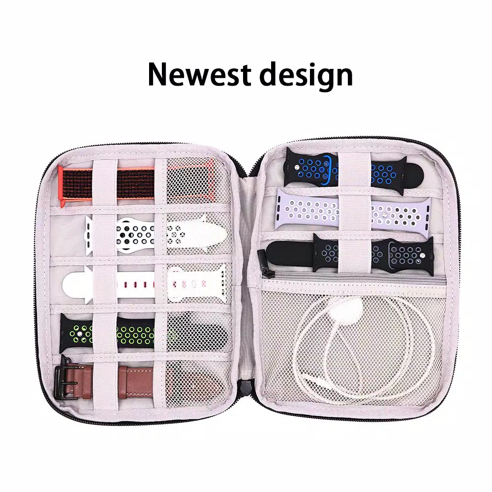 Strap watch Organizer Bag pouch Portable Travel Tas jam tangan charger