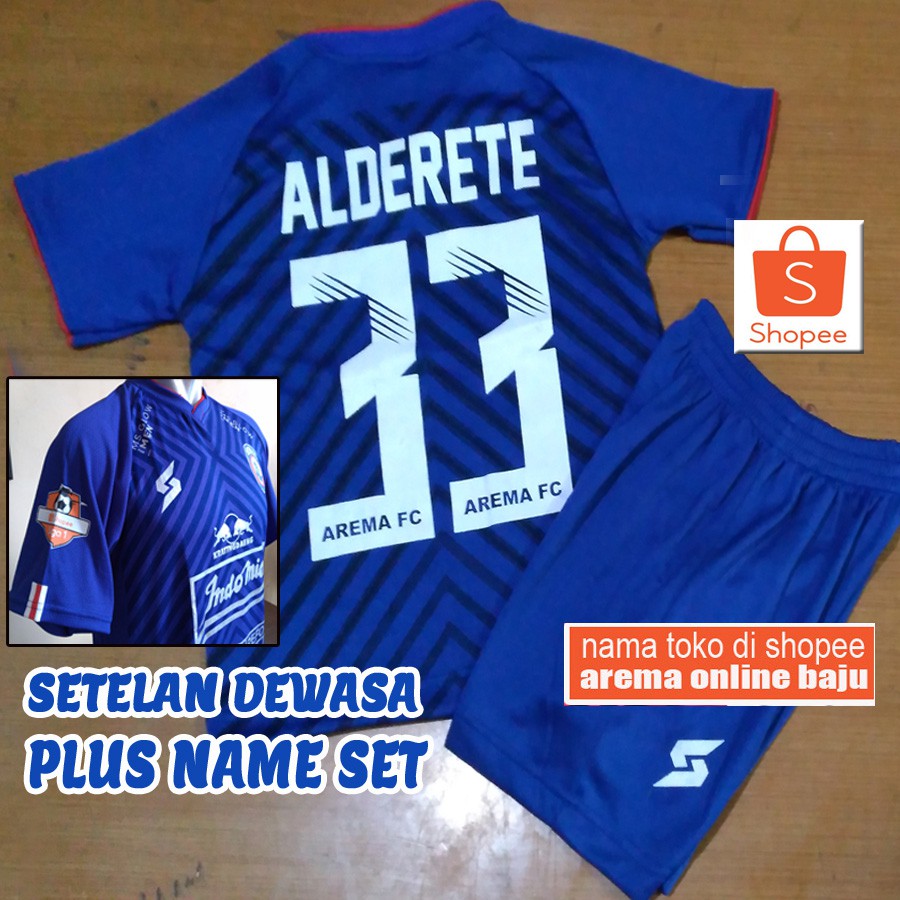 NAME SET JERSEY AREMA  FC 2022 BIRU PLUS CELANA arema  