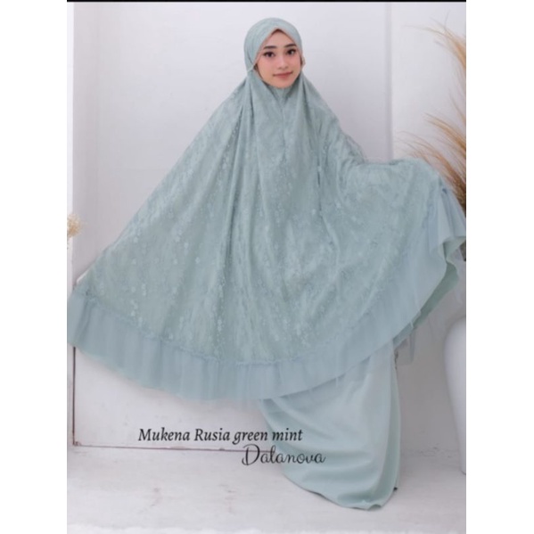 MUKENA RUSIA GREEN MINT ORI DALANOVA